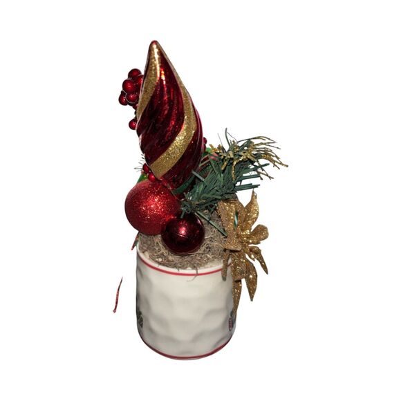 Whimsical Mug Christmas Floral Arrangement | Dog Lover Gift | - Picture 3 of 4